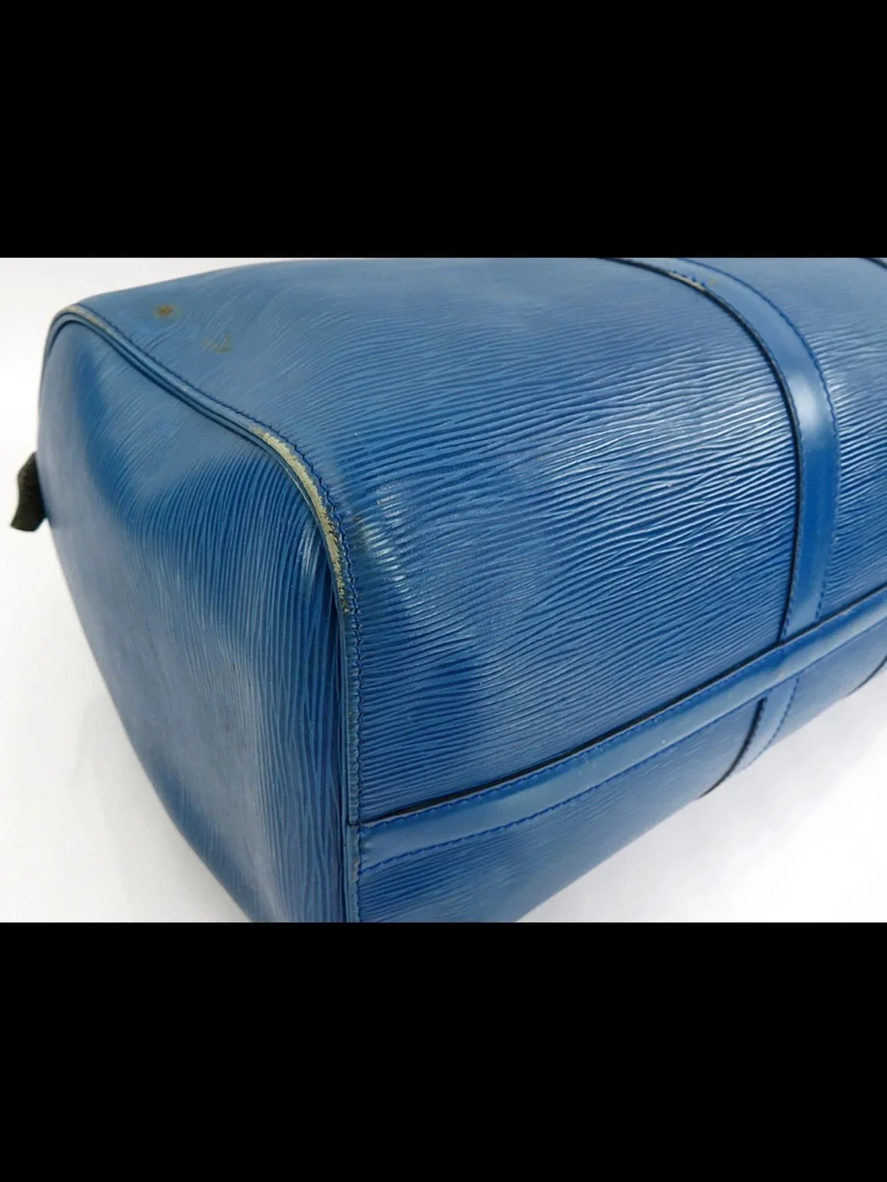 Louis Vuitton Blue Epi Leather Keepall Duffel